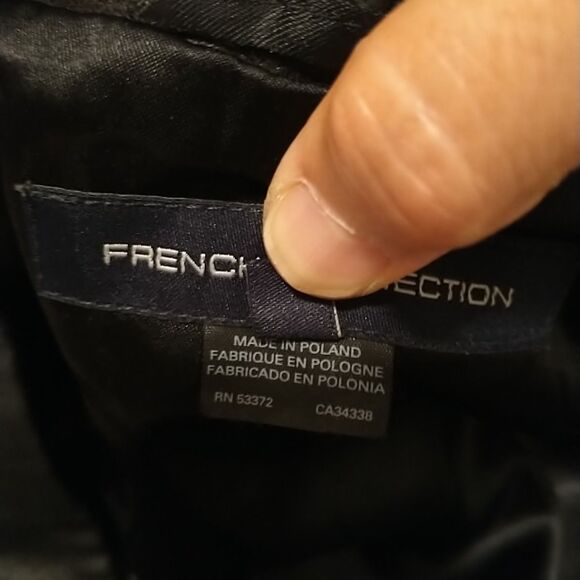 French Connection Jacket Womens 2 Brown Black Wool Alpaca Sleeveless Belted - Picture 7 of 9